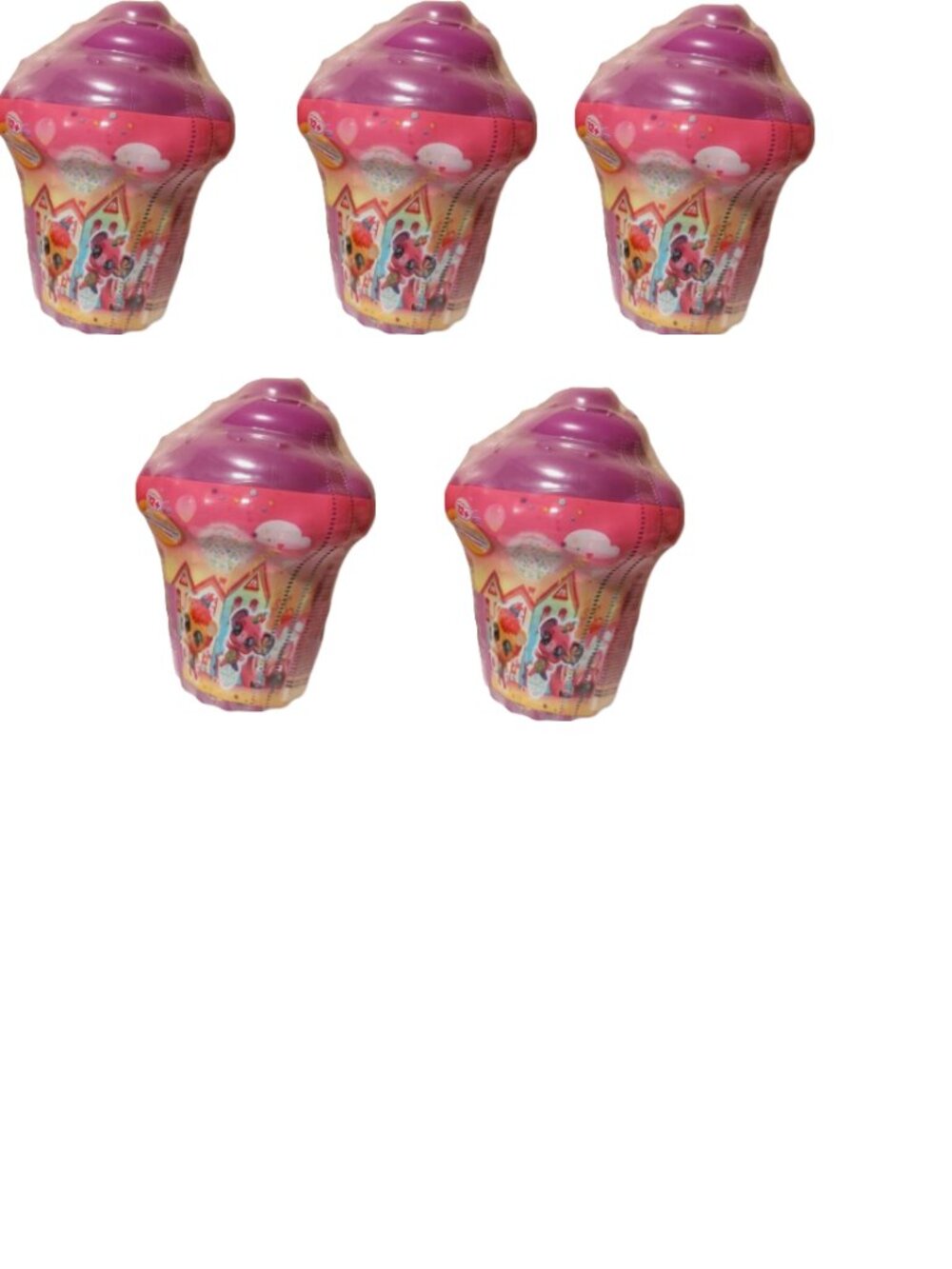 5PK BUBILOONS Confetti Party Purple Random blind packaging Sealed